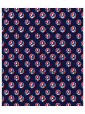 Steal Your Face Skull Plush Throw Gift Blanket Fleece Grateful Dead Music Band